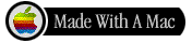 Spinning Apple logo followed by 'Made with a Mac'